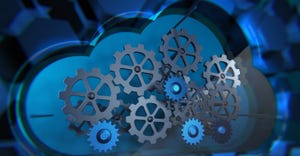 cloud with gears in front of it