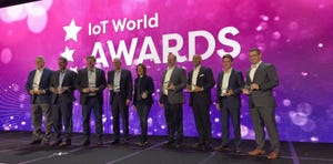IoT World Award winners on stage in Santa Clara